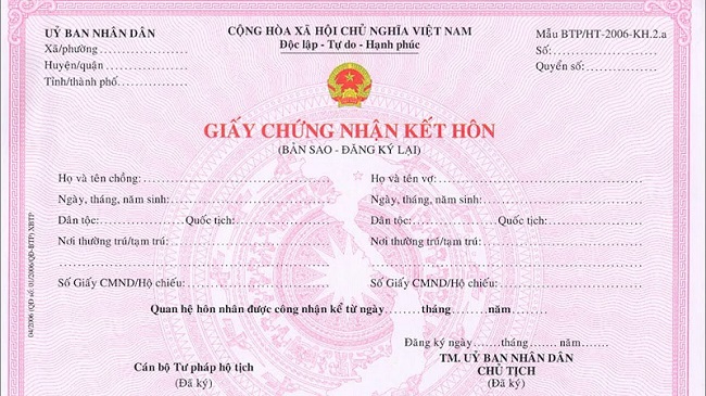 Làm đăng ký kết hôn giả